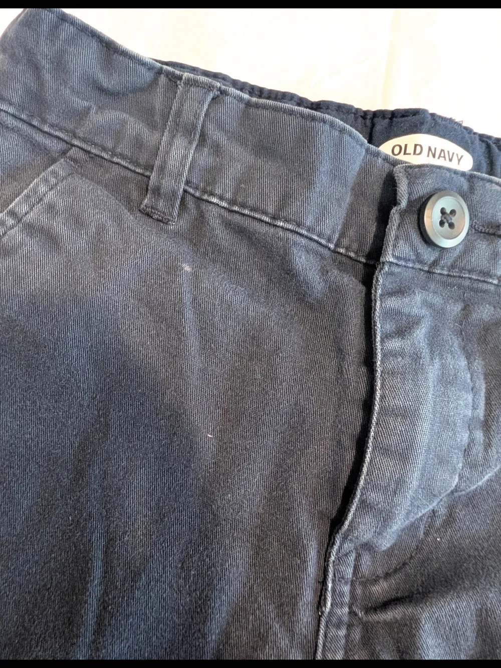Old Navy (Lot Of 2) Boys 7 Navy Blue Chino Shorts School Uniform READ DESCRIPT.